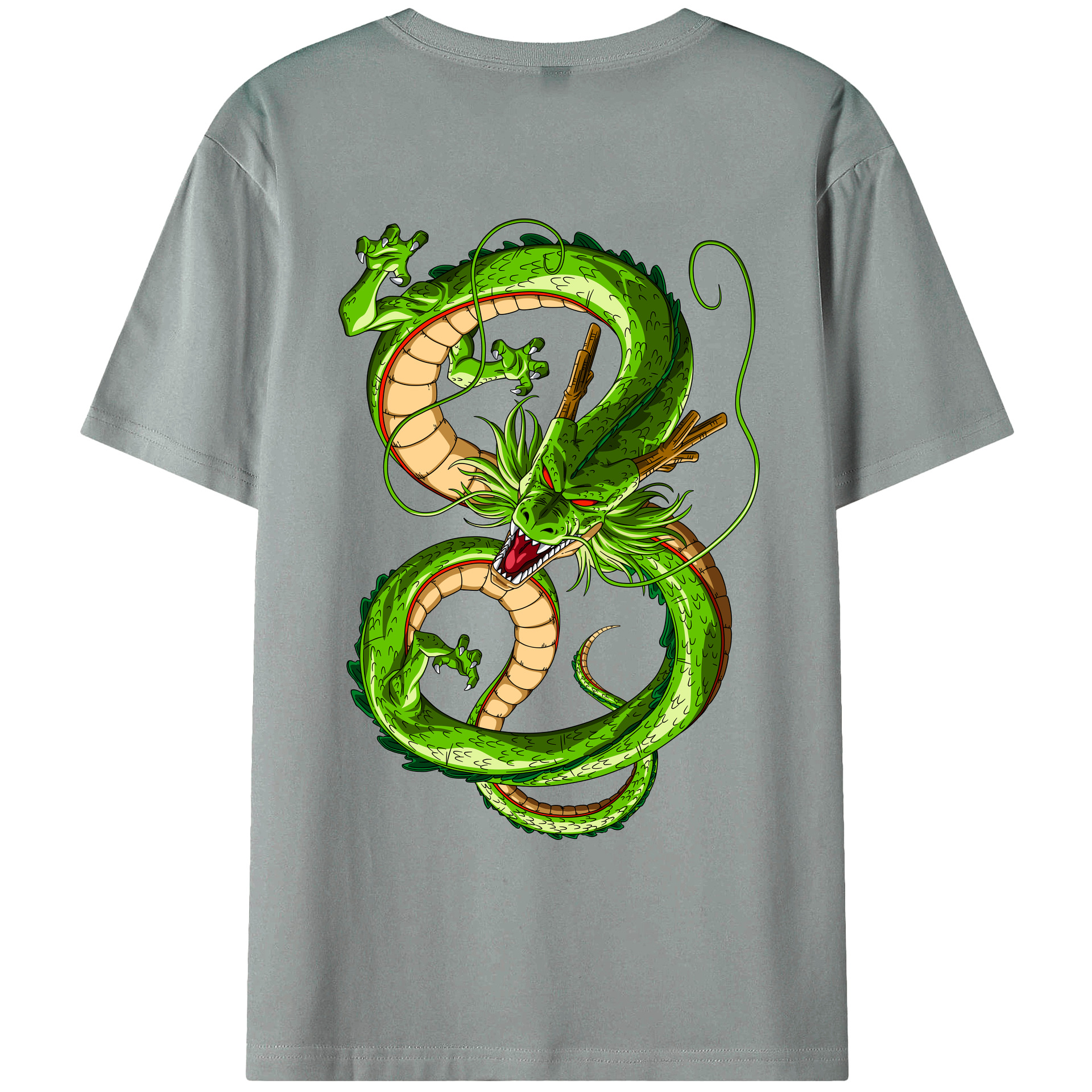 （画像用） ドラゴンボール 神龍 シェンロン DRAGON BALL Shenron 綿100％ メンズ半袖Tシャツ（バックプリント） 通気性